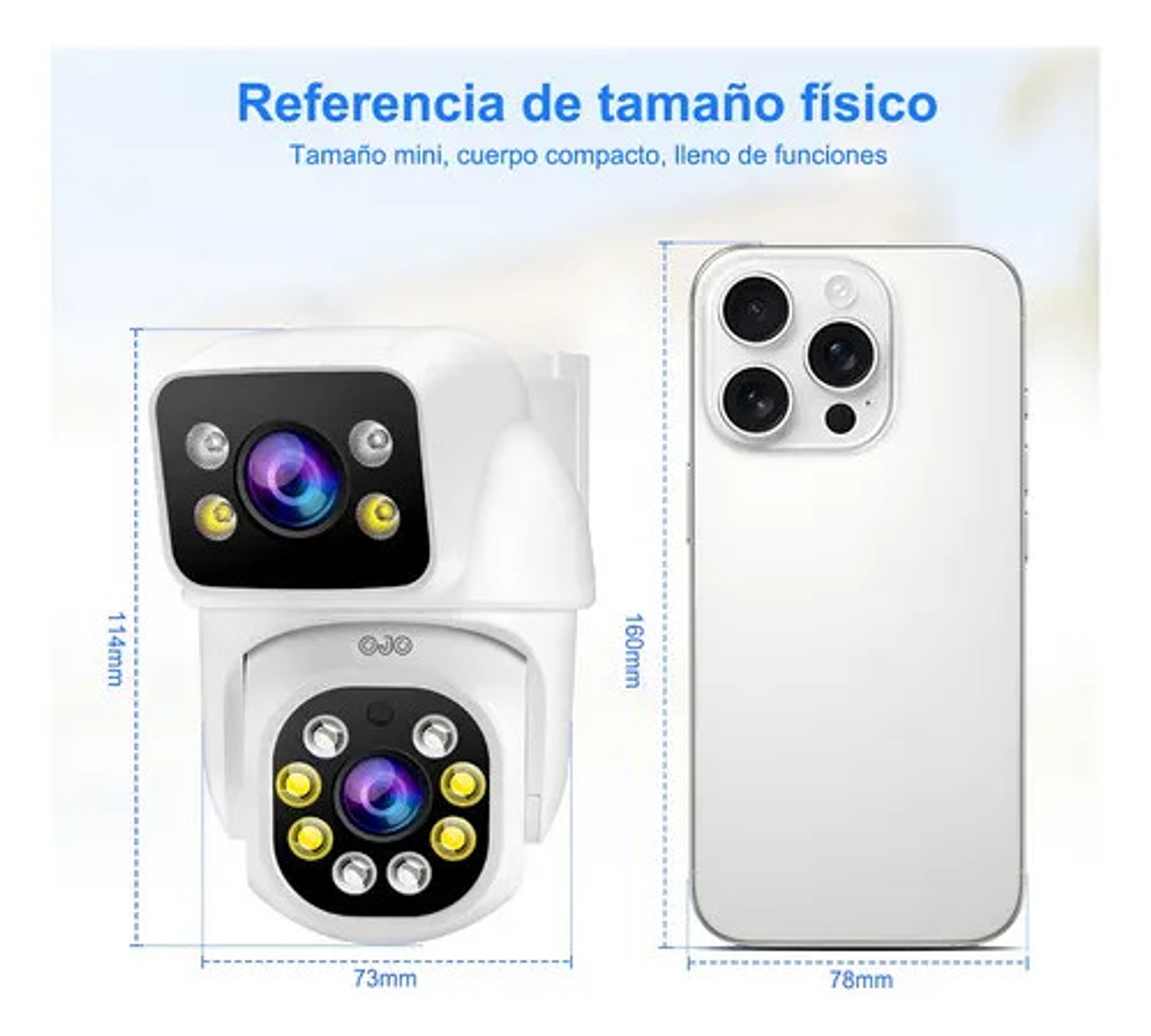 Cámara Seguridad Exterior Wifi 10mp Visión Nocturna Ptz 3