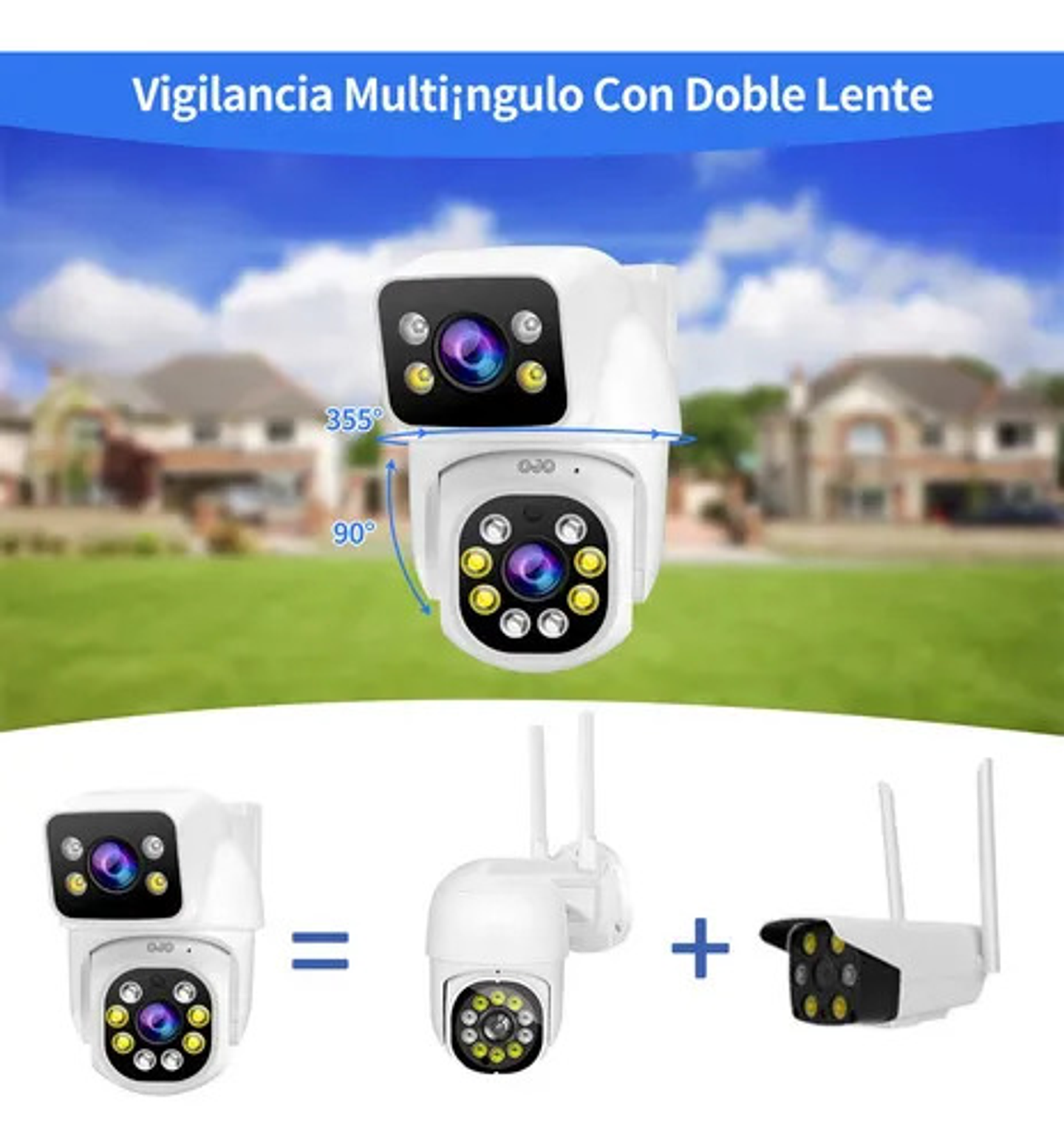 Cámara Seguridad Exterior Wifi 10mp Visión Nocturna Ptz 5
