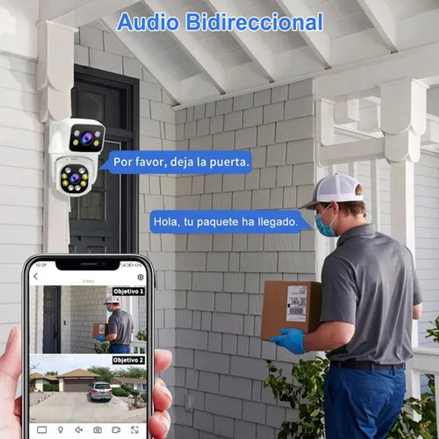 Cámara Seguridad Exterior Wifi 10mp Visión Nocturna Ptz 6
