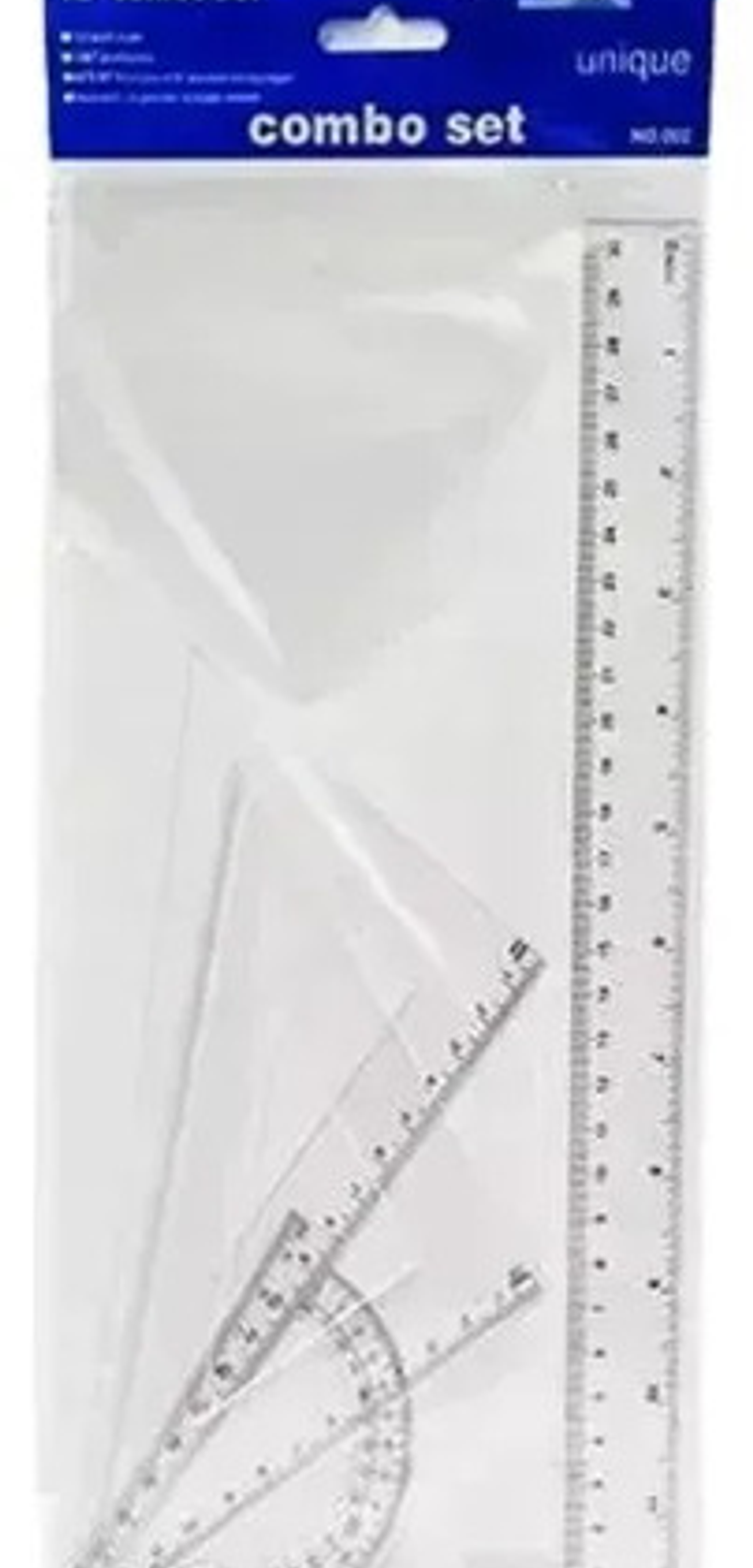 Set 4 Piezas Reglas Geométricas Colores Surtidos 20cm Surtidos 2