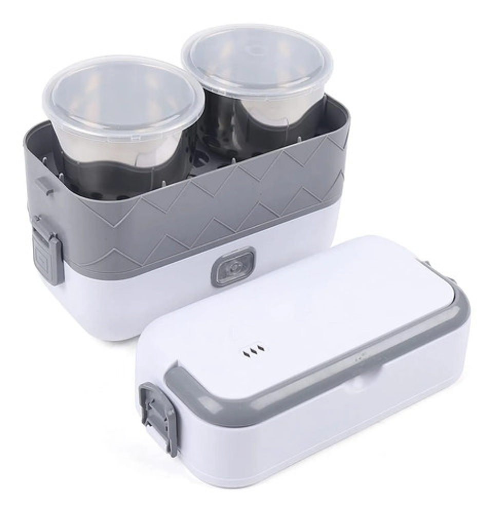 Lonchera Calentadora Eléctrica 2 Capas 1.48l Acero 1