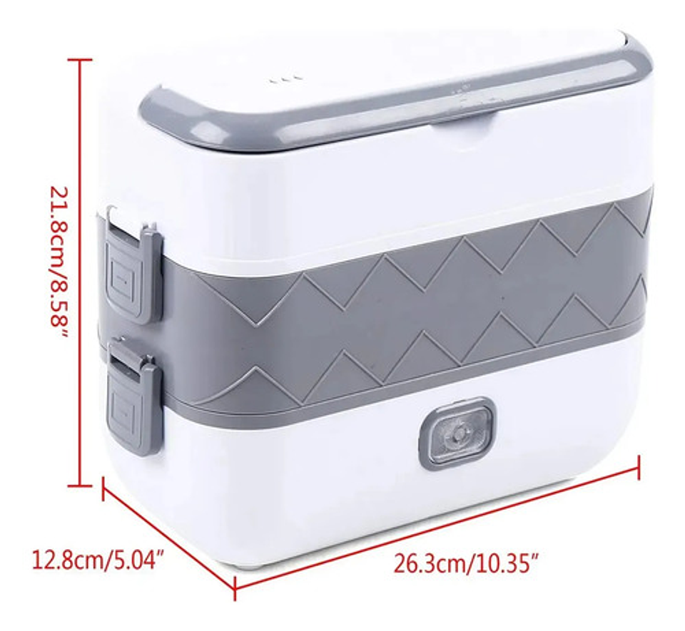 Lonchera Calentadora Eléctrica 2 Capas 1.48l Acero 8