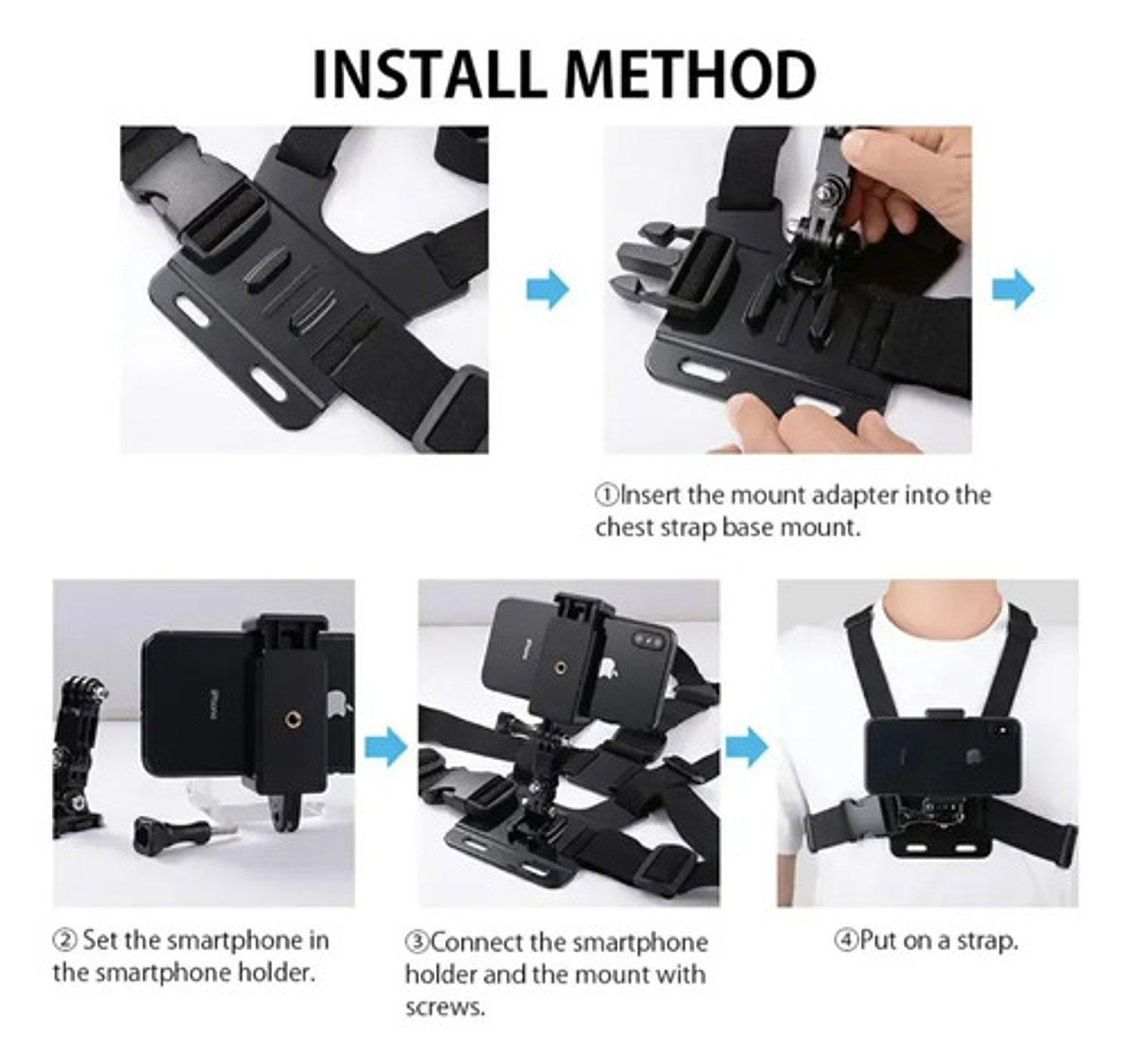 Soporte Correa De Arnés De Montaje En El Pecho Del Teléfono 5
