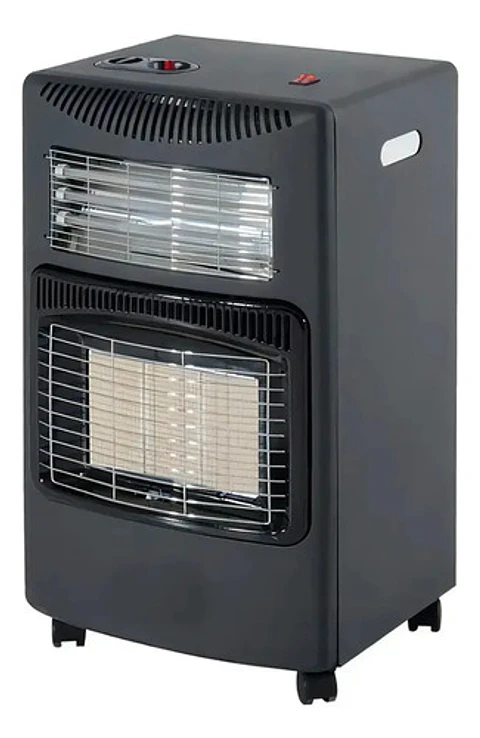 Estufa 2 En 1 Gas Glp Y Eléctrica 4200w Lq-he01f Negro