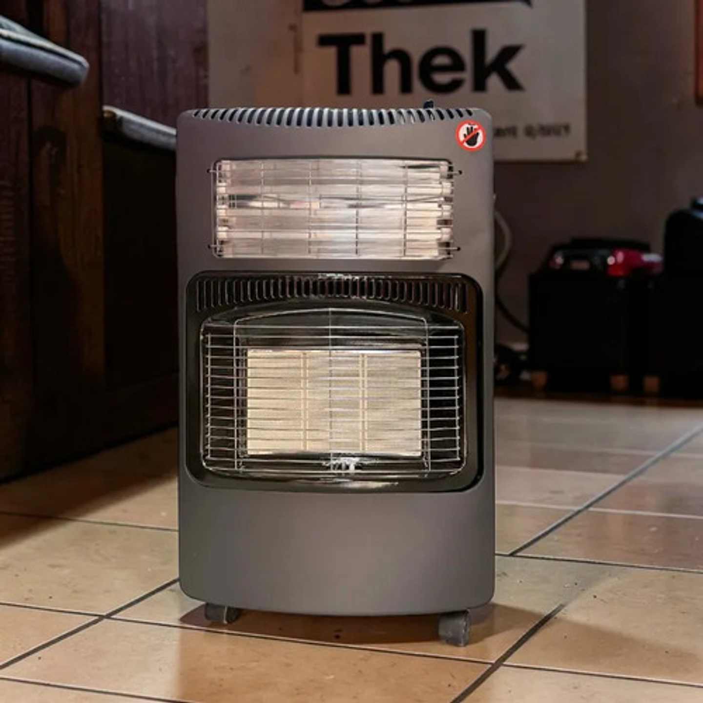 Estufa 2 En 1 Gas Glp Y Eléctrica 4200w Lq-he01f Negro 6