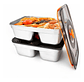 X2 Recipiente Hermético 1.8l Acero Inoxidable Lunch Box Coci - Miniatura 1