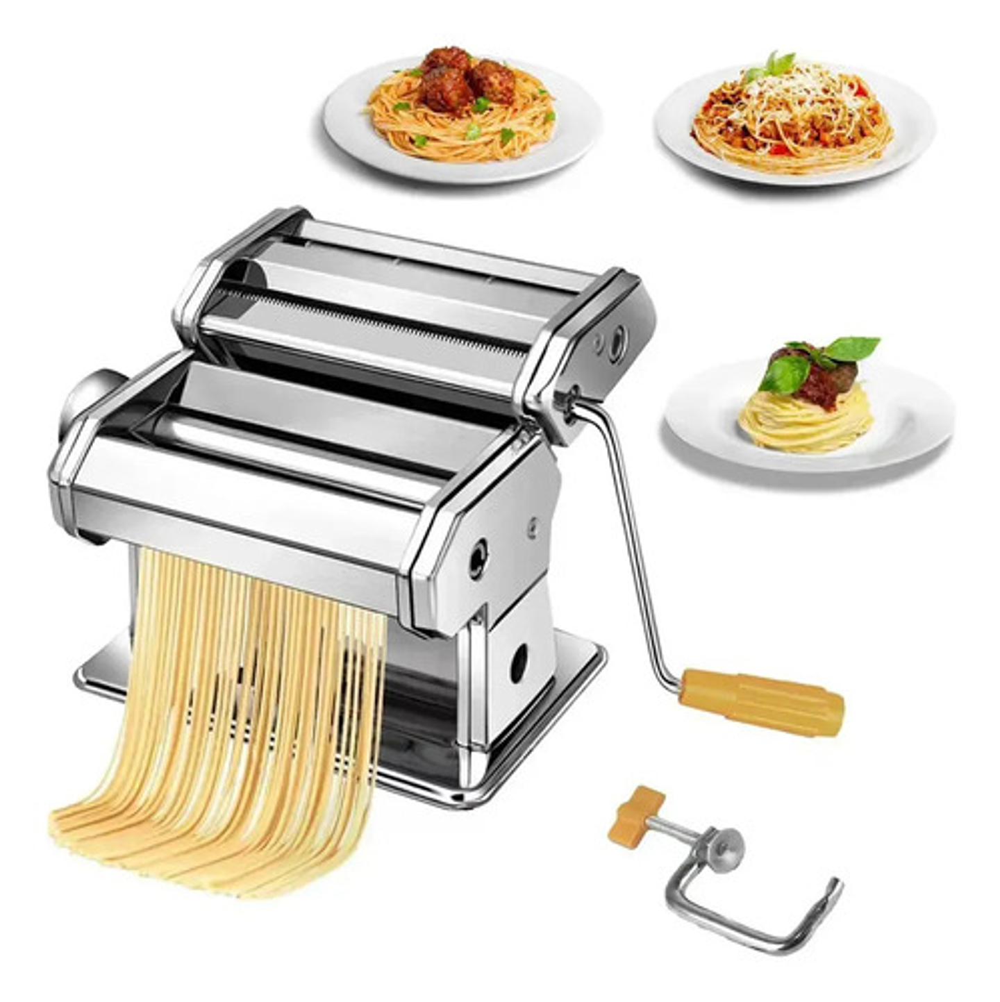 Maquina Para Hacer Pastas Caseras Fideos Acero Color Gris Gris 6