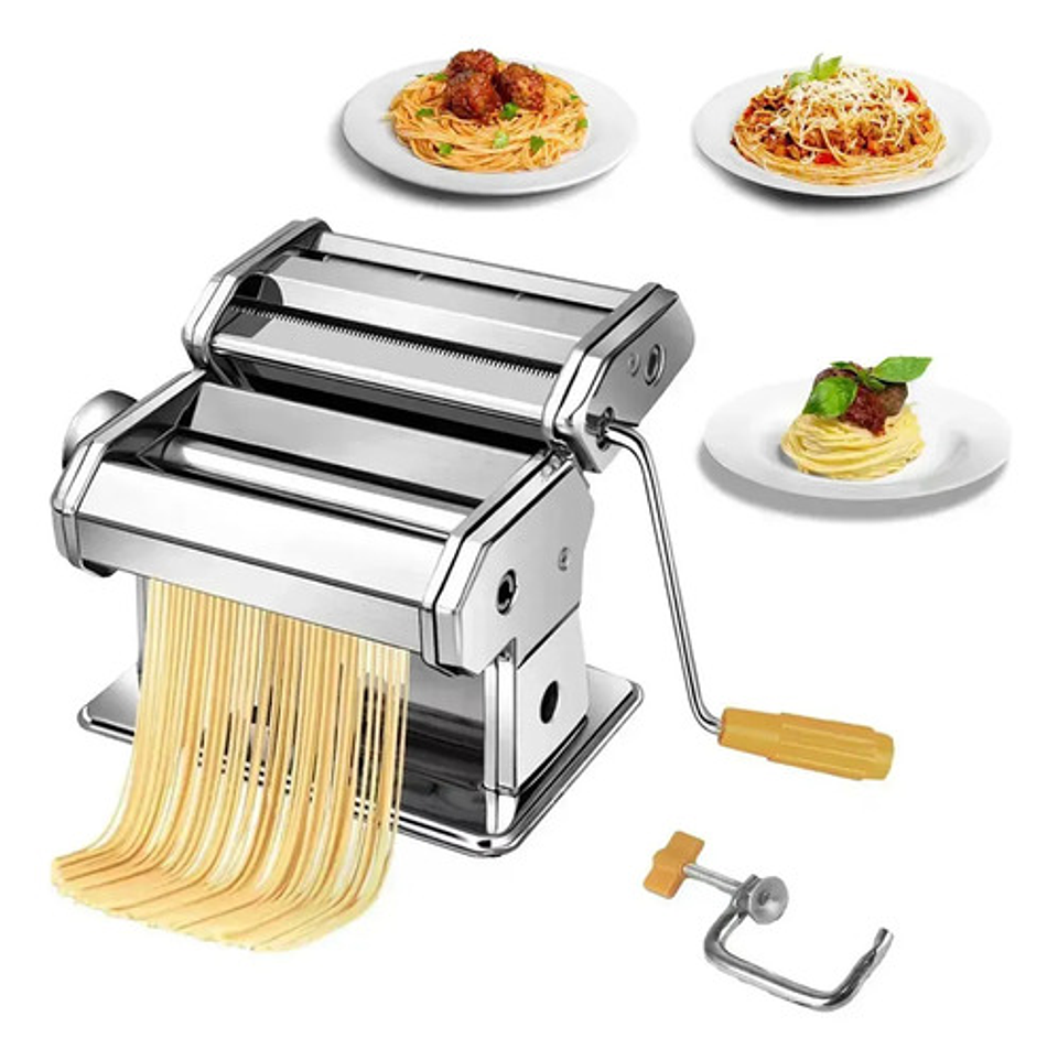 Maquina Para Hacer Pastas Caseras Fideos Acero Color Gris Gris 6