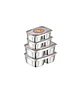 Set 4 Recipientes Herméticos Acero Inoxidable Lunch Box Coci - Miniatura 1