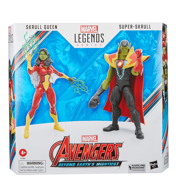 Marvel Avengers Beyond Earth Mightiest Skrull Queen & Super Skrull figures 15cm