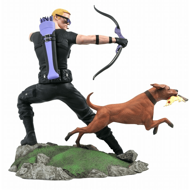 Marvel Gallery Comic Hawkeye + Dog Diorama statue 23cm