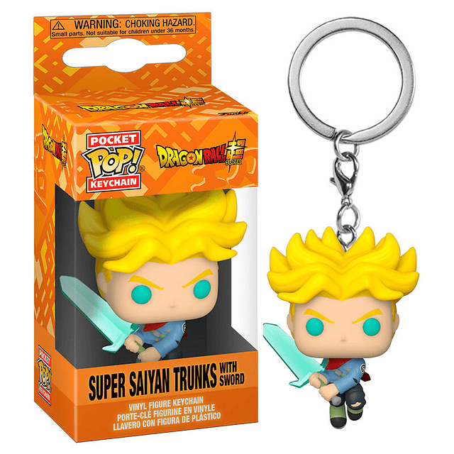 Pocket POP Keychain Dragon Ball Super Saiyan Trunks with Sword