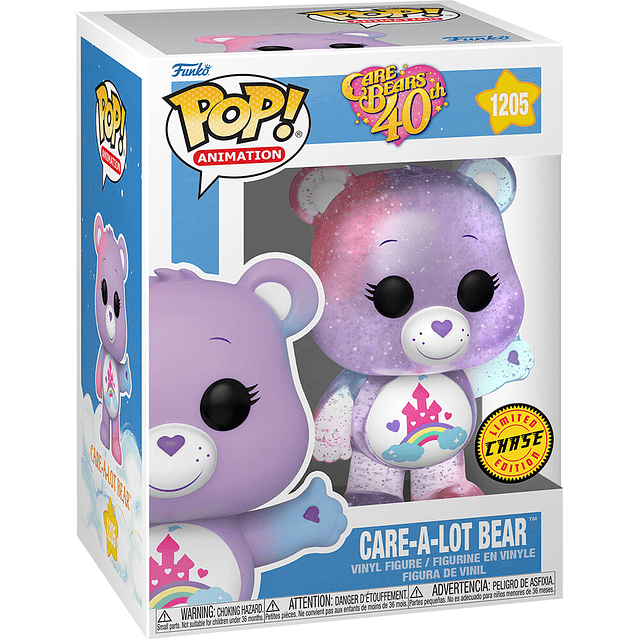 Pack 6 POP figures Care Bears 40th Anniversary Care a Lot Bear 5 + 1 Chase