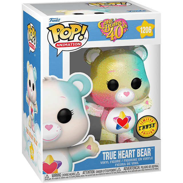 Pack 6 POP figures Care Bears 40th Anniversary True Heart Bear 5 + 1 Chase