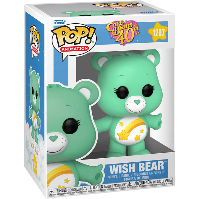 Pack 6 POP figures Care Bears 40th Anniversary Wish Bear 5 + 1 Chase