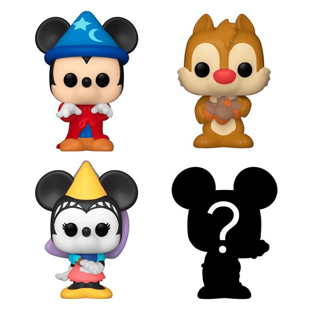 Blister 4 figures Bitty POP Disney Sorcerer Mickey