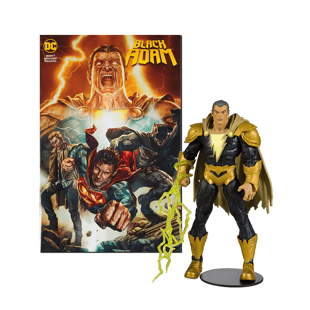 DC Comics Black Adam Comic + Black Adam figure 17cm