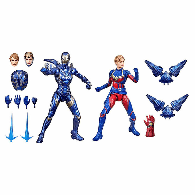 Marvel Avengers Endgame The Infinity Saga Captain Marvel & Rescue Armor pack 2 figures 15cm