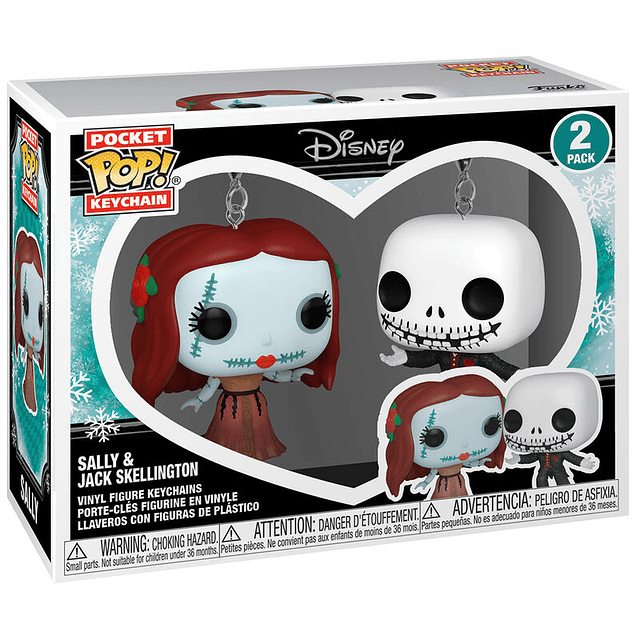 Pocket POP pack 2 keychain Disney Nightmare Before Christmas Jack & Sally
