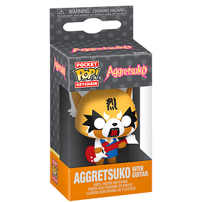 Pocket POP Keychain Aggretsuko - Aggretsuko with Guitar