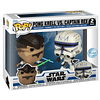 POP pack 2 figures Star Wars The Clone Wars Duels Pong Krell & Captain Rex Exclusive