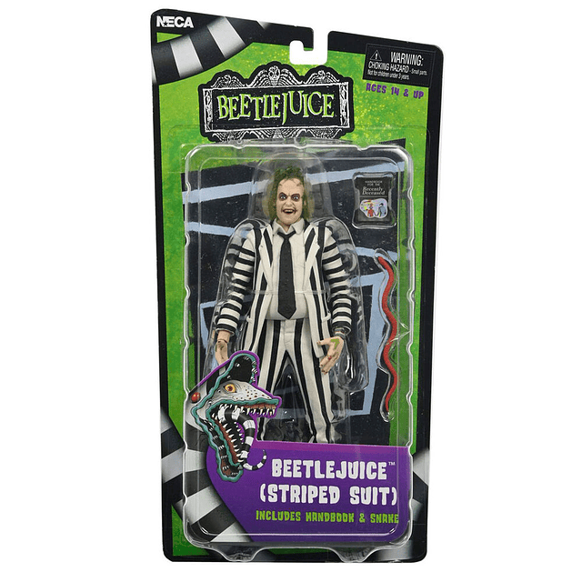Beetlejuice - Beetlejuice 1988 Black and White Striped Suit figure 18cm