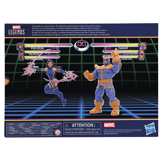 Marvel Legends Gameverse Psylocke vs Thanos pack 2 figures 15cm