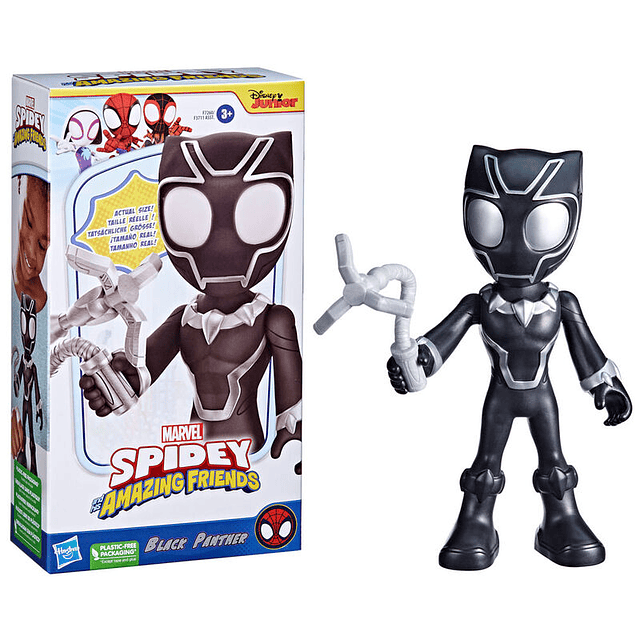 Marvel Spidey Amazing Friends Black Panther figure 22cm