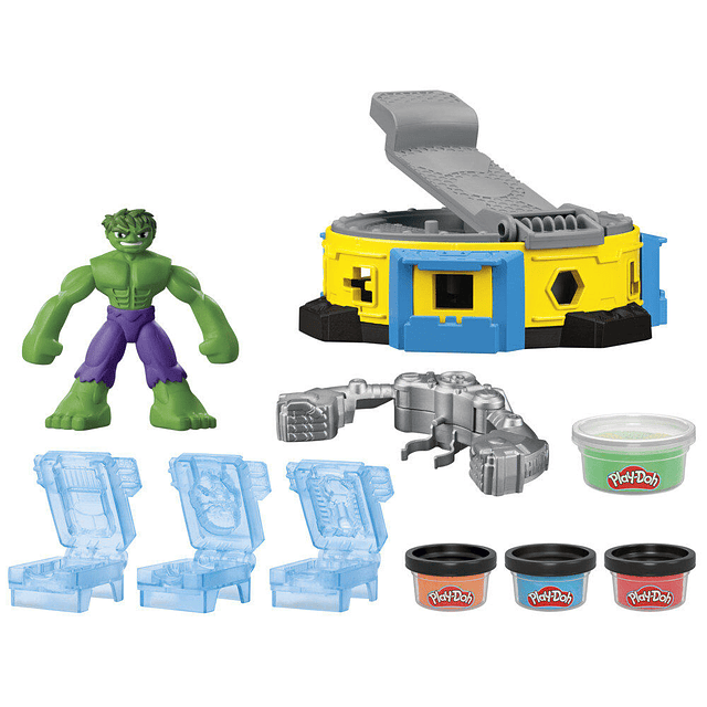 Play-Doh Marvel Hulk Crushes and shapes