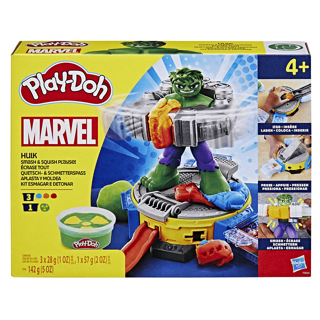 Play-Doh Marvel Hulk Crushes and shapes