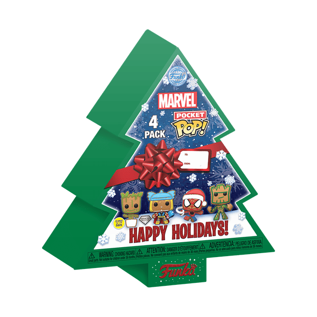 Pocket POP pack 4 figures DC Comics Tree Holiday Exclusive