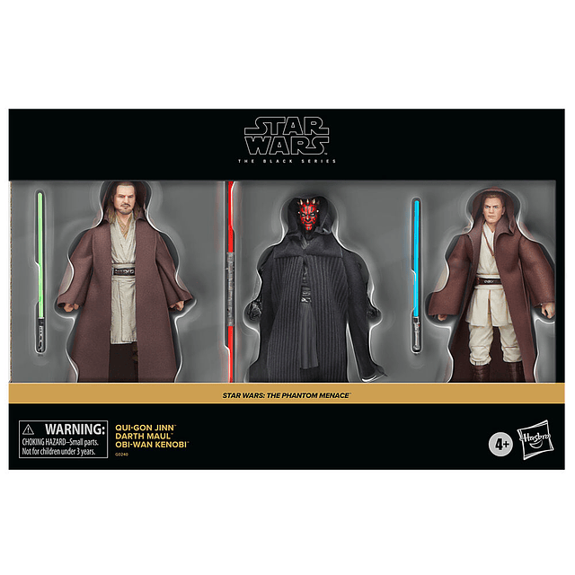 Star Wars The Phantom Menace Qui-Go Jinn Darth Maul Obi-Wan Kenobi pack 3 figures 15cm