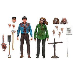 Evil Dead Bloody Ash & Cheryl Williams Ultimate set 2 figures 18cm