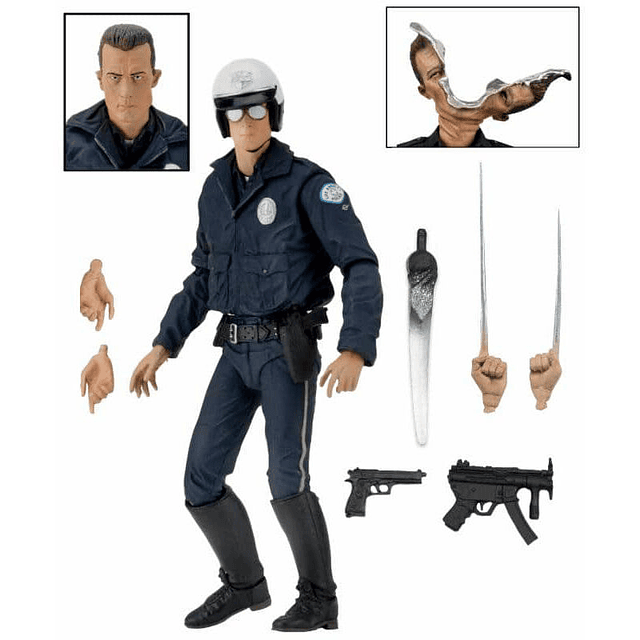 Terminator 2 Motorised Police T-1000 ultimate figure 18cm