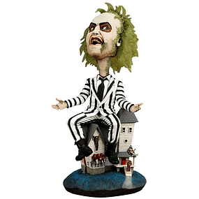 Beetlejuice Beetlejuice 1988 Striped Suit Head Knocker figure 20cm