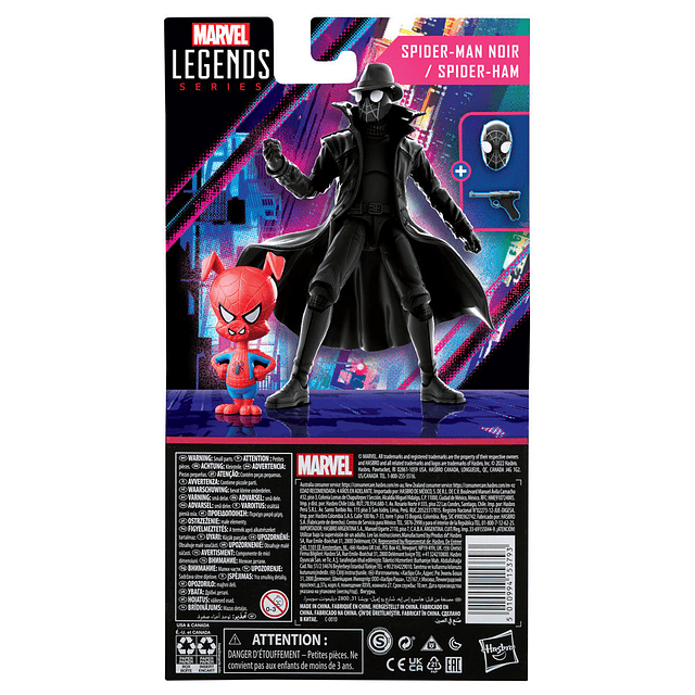 Marvel Legends Spiderman Into the Spider-Verse Spiderman Noir y Spider Ham set 2 figures 15cm