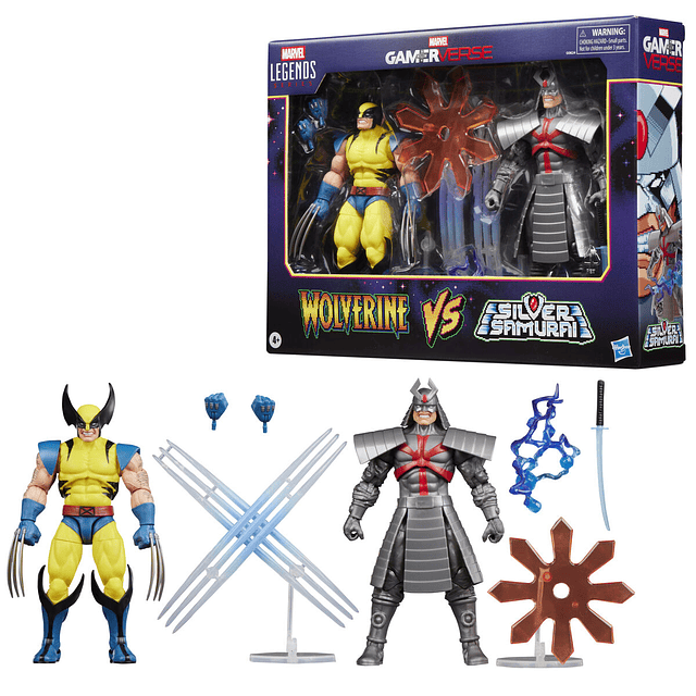 Marvel Legends Wolverine & Silver Samurai Gameverse pack 2 figures 15cm