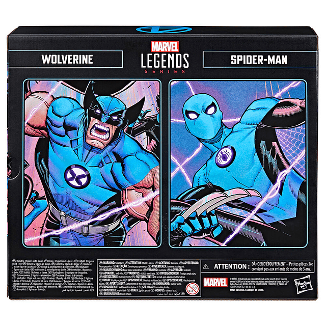 Marvel Fantastic four Wolverine Spiderman pack 2 figures 15cm