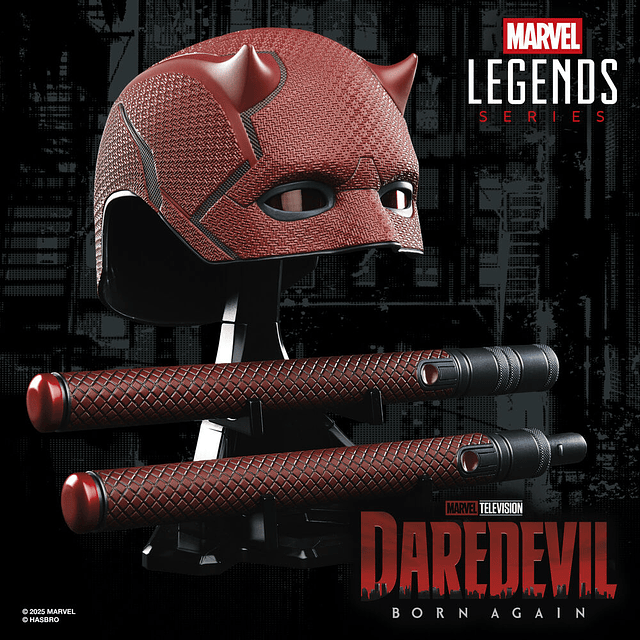 Marvel Legends Series Daredevil Born Again Mask + Billy Club replica