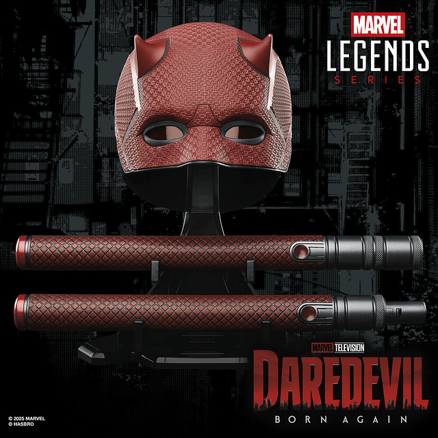 Marvel Legends Series Daredevil Born Again Mask + Billy Club replica