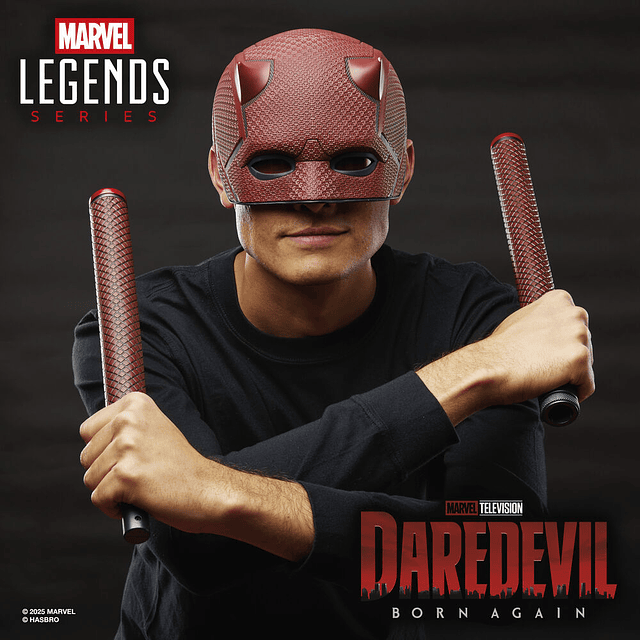 Marvel Legends Series Daredevil Born Again Mask + Billy Club replica
