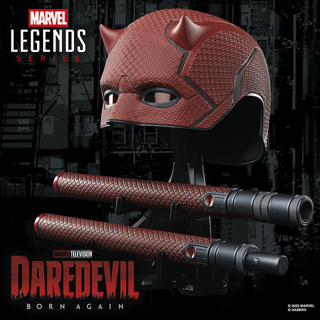 Marvel Legends Series Daredevil Born Again Mask + Billy Club replica