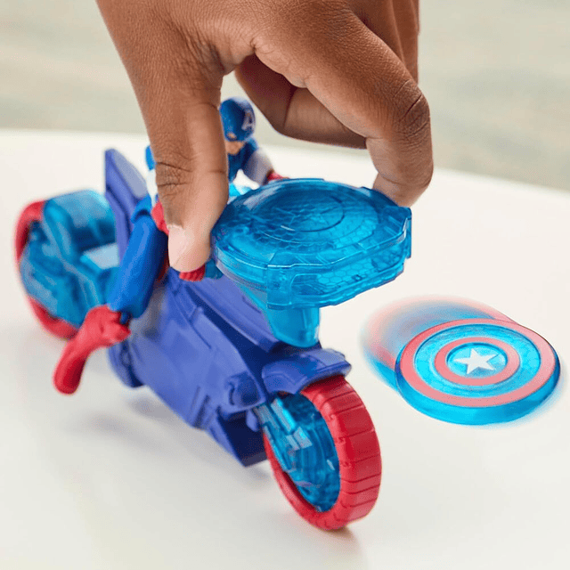 Marvel Avengers Motorbike Shield Thrower + Captain America figure