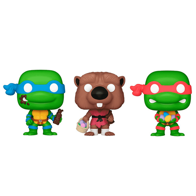 Carrot Pocket POP blister 3 figures Ninja Turtles Splinter Leonardo Raphael easter
