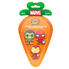Carrot Pocket POP blister 3 figures Marvel Spiderman Hulk Iron Man easter