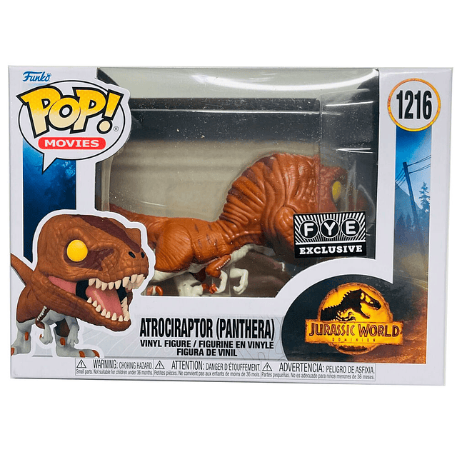 POP figure Jurassic World 3 Atrociraptor Panthera Exclusive