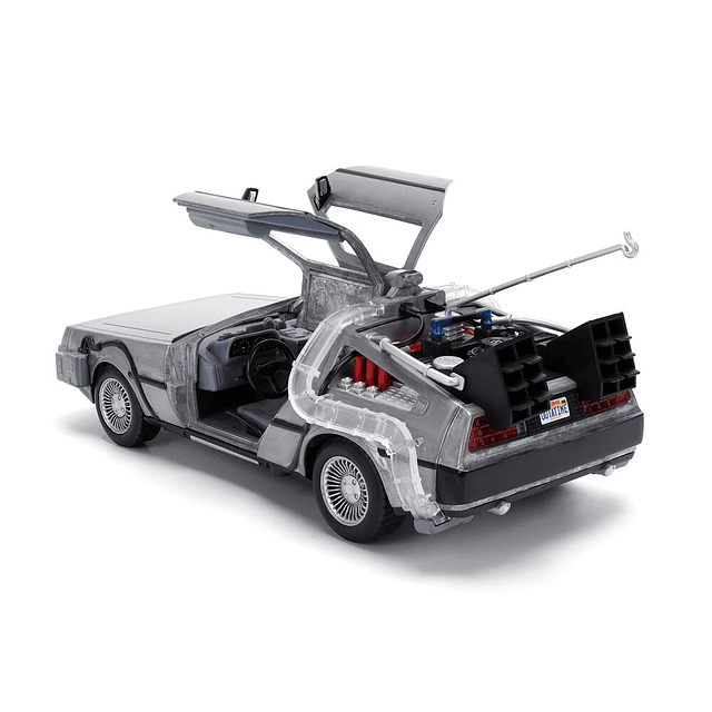 Back to the Future 40th Anniversary Time Machine Hollywood Rides Dlorean replica