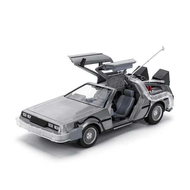 Back to the Future 40th Anniversary Time Machine Hollywood Rides Dlorean replica