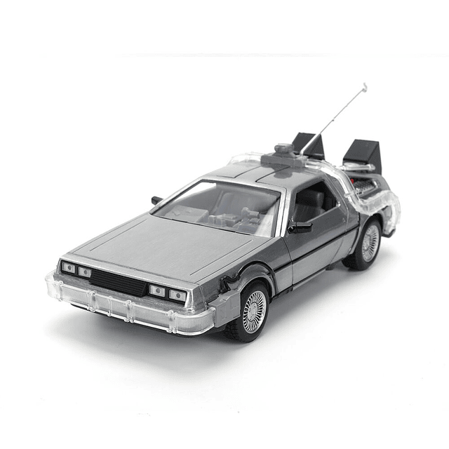 Back to the Future 40th Anniversary Time Machine Hollywood Rides Dlorean replica