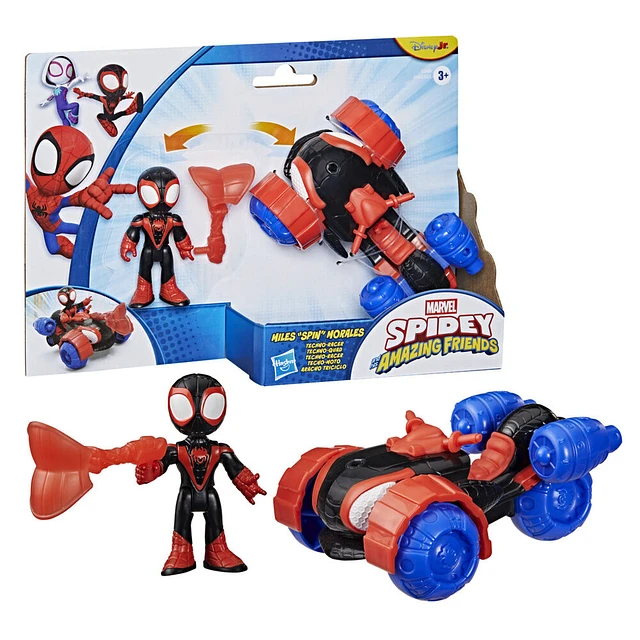Marvel And His Awesome Friends Spidey Miles Morales figure + vehicle